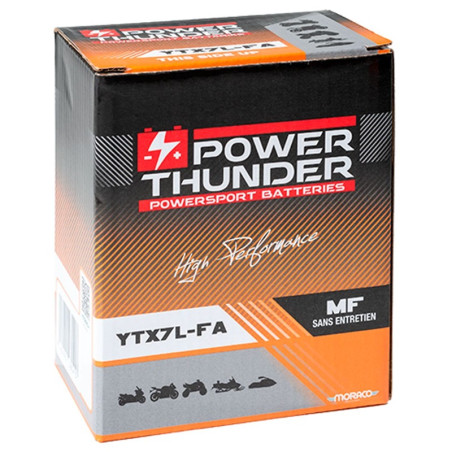 Batterie Power Thunder YTX7L-FA 12 Volts 6 Ah
