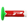 Poignées pour Guidon Moto Progrip 788 Blanc / Rouge / Vert Fluo