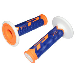 Poignées pour Guidon Moto Progrip 788 Orange Fluo / Bleu / Blanc