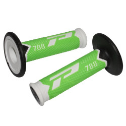 Poignées pour Guidon Moto Progrip 788 Blanc / Vert Fluo / Noir