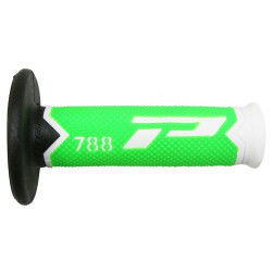 Poignées pour Guidon Moto Progrip 788 Blanc / Vert Fluo / Noir