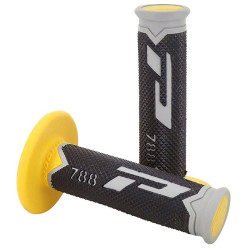 Poignées pour Guidon Moto Progrip 788 Gris / Noir / Jaune
