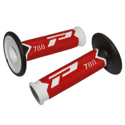 Poignées pour Guidon Moto Progrip 788 Blanc / Rouge / Noir