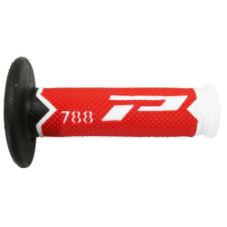 Poignées pour Guidon Moto Progrip 788 Blanc / Rouge / Noir