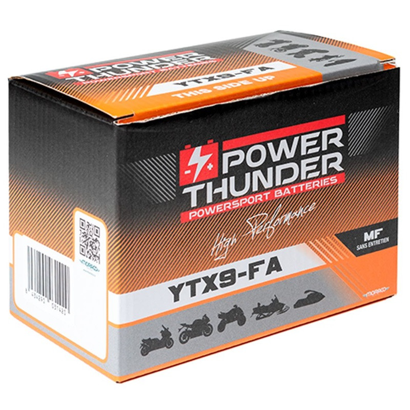Batterie Power Thunder YTX9-FA 12 Volts 8 Ah