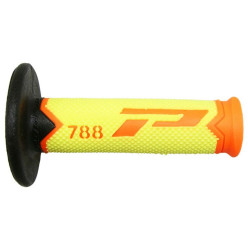 Poignées pour Guidon Moto Progrip 788 Orange Fluo / Jaune Fluo / Noir