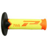 Poignées pour Guidon Moto Progrip 788 Orange Fluo / Jaune Fluo / Noir