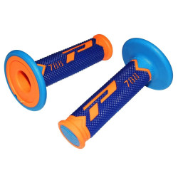 Poignées pour Guidon Moto Progrip 788 Orange Fluo / Bleu / Bleu Clair