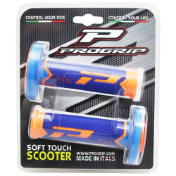 Poignées pour Guidon Moto Progrip 788 Orange Fluo / Bleu / Bleu Clair