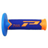 Poignées pour Guidon Moto Progrip 788 Orange Fluo / Bleu / Bleu Clair