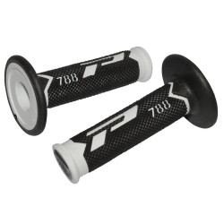 Poignées pour Guidon Moto Progrip 788 Blanc / Noir / Titane
