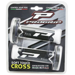 Poignées pour Guidon Moto Progrip 788 Blanc / Noir / Titane