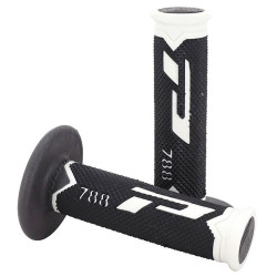 Poignées pour Guidon Moto Progrip 788 Blanc / Noir / Titane