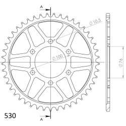 Couronne Acier Supersprox 45 Dents Pas 530 pour Suzuki GSF 1200 Bandit
