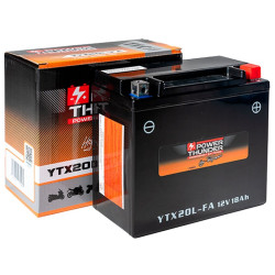 Batterie Power Thunder YTX20L-FA 12 Volts 18 Ah