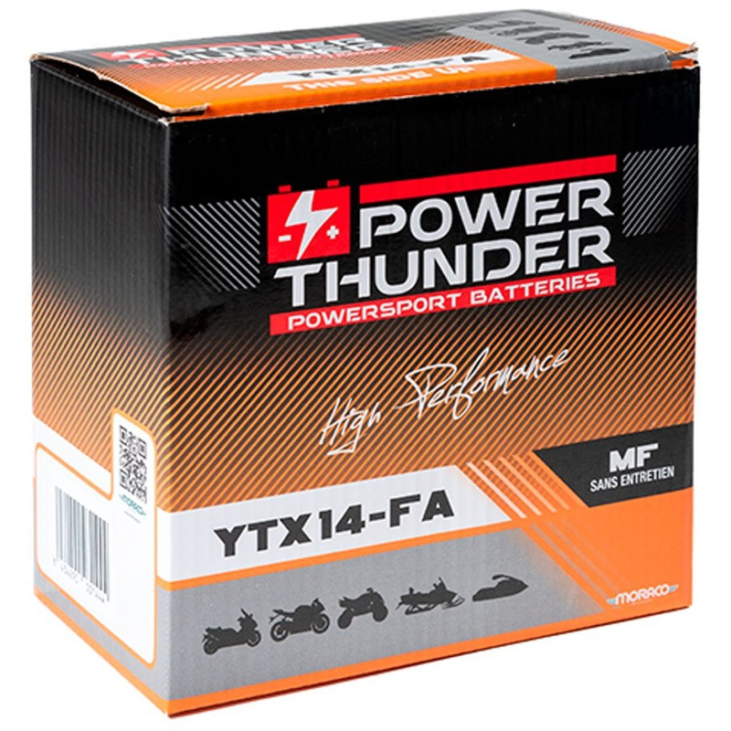 Batterie Power Thunder YTX14-FA 12 Volts 12 Ah