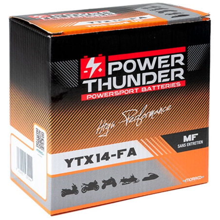 Batterie Power Thunder YTX14-FA 12 Volts 12 Ah