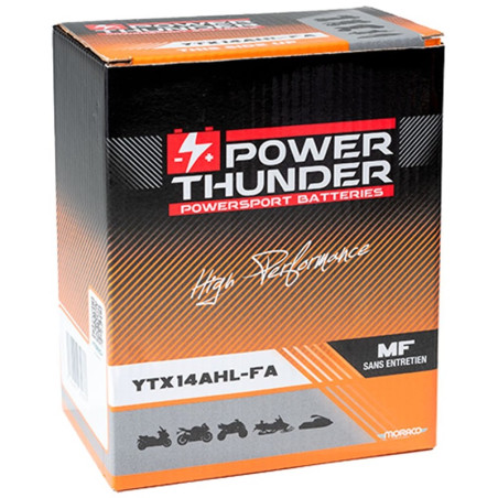 Batterie Power Thunder YTX14AHL-FA 12 Volts 14 Ah