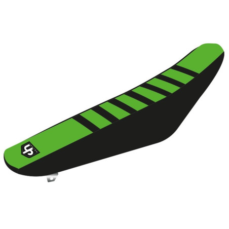 Housse de Selle UP Design Vert et Noir pour Kawasaki KXF 450 de 2009 à 2011