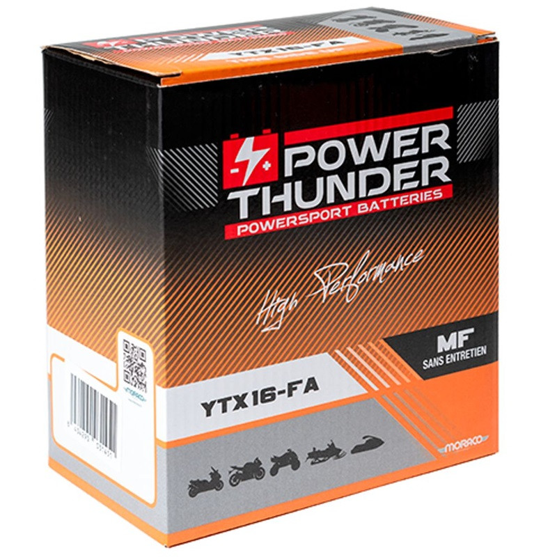 Batterie Power Thunder YTX16-FA 12 Volts 14 Ah