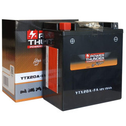 Batterie Power Thunder YTX20A-FA 12 Volts 19 Ah