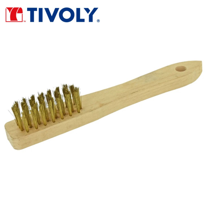 Brosse à Bougie Tivoly avec Manche en Bois - Fils Métallique en Laiton