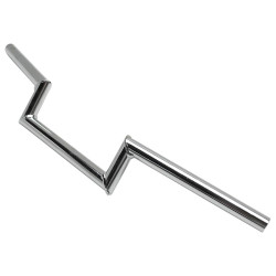 Guidon Z Barre Lisse Acier Chromé pour Peugeot 103 / MBK 51 - Hauteur 5 cm