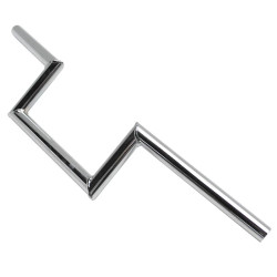 Guidon Z Barre Lisse Acier Chromé pour Peugeot 103 / MBK 51 - Hauteur 10 cm