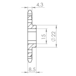 Pignon Acier Supersprox 11 Dents Pas 415 pour KTM 50 SX / Gas Gas MC 50 / Husqvarna TC 50