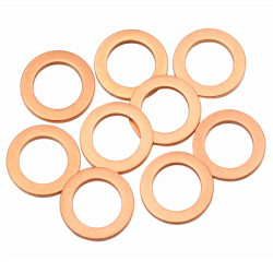 Lot de 10 Joints Bouchon de Vidange Cuivre Plat Artein Ø 12 x 18 x 1.5 mm
