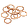 Lot de 10 Joints Bouchon de Vidange Cuivre Plat Artein Ø 8 x 12 x 1 mm