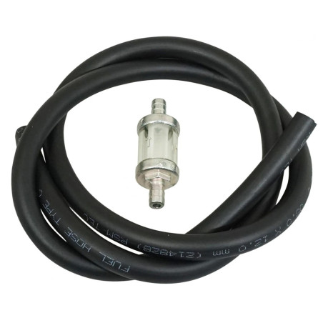 Kit Durite Essence 8x12 mm 1 Mètre Noir avec Filtre à Essence