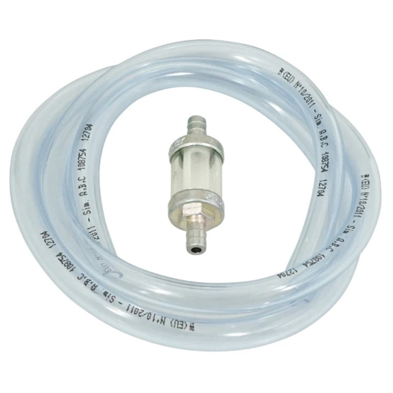 Kit Durite Essence 8x12 mm 1 Mètre Transparent avec Filtre à Essence
