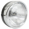 Phare Avant Ø 140 mm Noir avec Cerclage Chromé, Casquette et Interrupteur