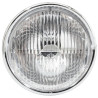 Phare Avant Ø 140 mm Noir avec Cerclage Chromé, Casquette et Interrupteur