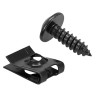 Sachet de 25 Vis + Agrafes de Carrosserie Noir 4 x 14 mm