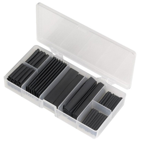 Coffret de 127 Gaines Thermo-Rétractables Noir