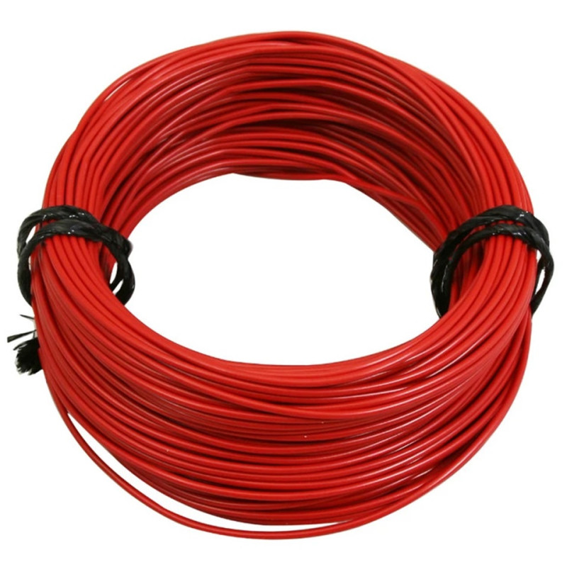 Fil Électrique Souple Rouge 1 mm² - 50 Mètres