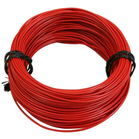 Fil Électrique Souple Rouge 1 mm² - 50 Mètres
