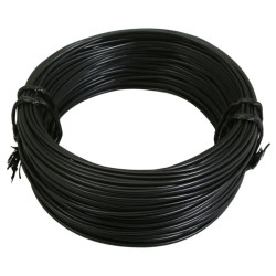 Fil Électrique Souple Noir 1 mm² - 50 Mètres
