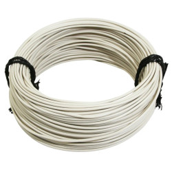 Fil Électrique Souple Blanc 1 mm² - 50 Mètres