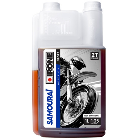 Huile Moteur 2T IPONE Samouraï 100% Synthétique - Bidon de 1 Litre