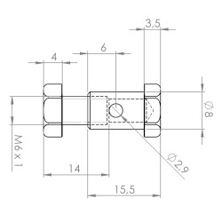 Serre Câble de Frein Ø 8 mm