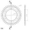 Couronne Acier Supersprox 38 Dents Pas 530 pour Yamaha XJR 1300