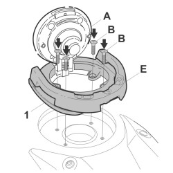 Kit de Fixation pour Sacoche de Réservoir Shad Click System BMW - W014CS