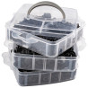 Coffret de 620 Clips / Agrafes / Rivets de Carrosserie en Plastique Noir Ø 5 à 10 mm