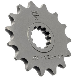 Pignon Acier JT Sprockets 15 Dents Pas 420 pour Minarelli AM6
