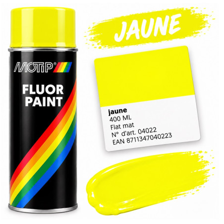 Bombe de Peinture Jaune Fluo Motip 400 ml
