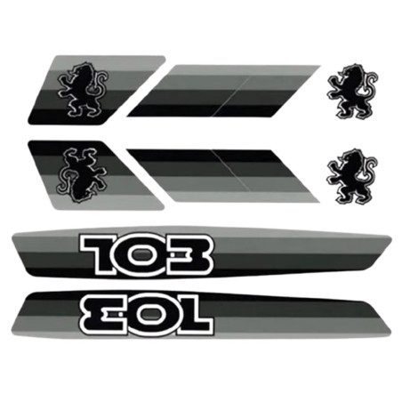 Kit Autocollant pour Peugeot 103 Gris