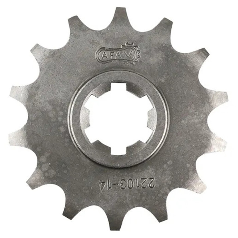 Pignon Acier Afam 14 Dents Pas 420 pour Suzuki 50 RMX / SMX - Réf 22103-14